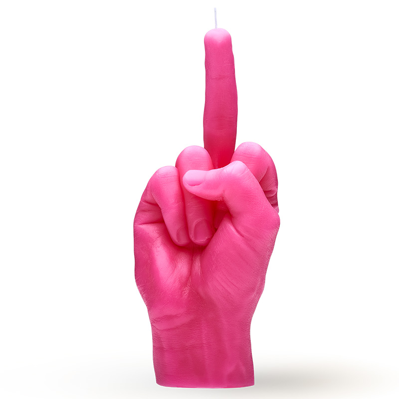 CandleHand Kerze "F*ck you" pink