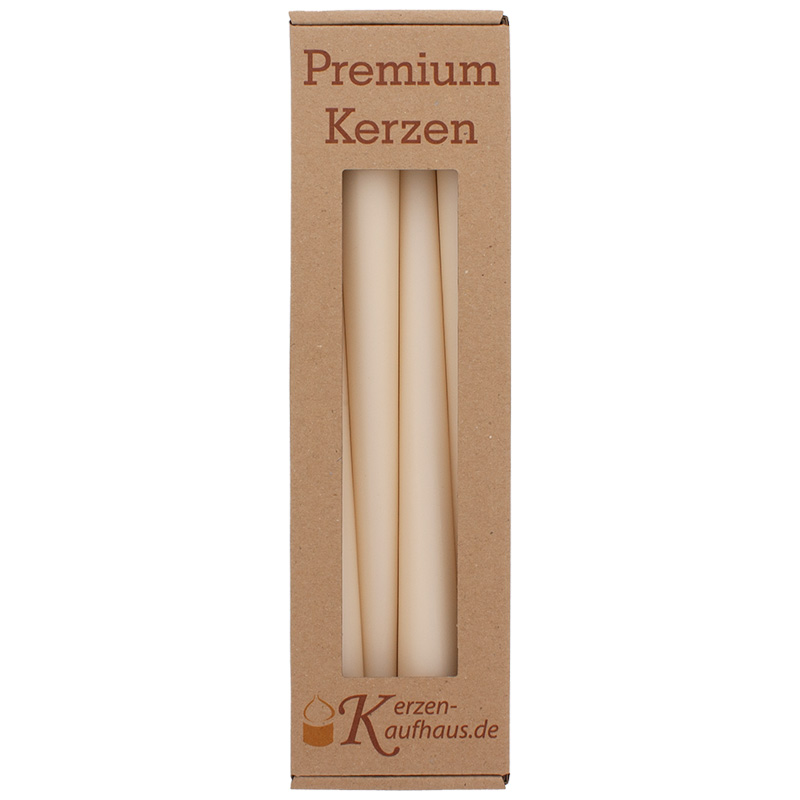 Spitzkerzen 250/23 creme 4er Pack