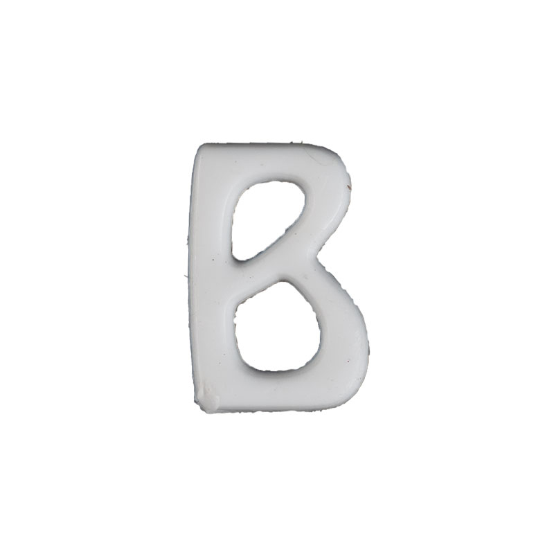 Wachsbuchstabe "B" 8mm weiß