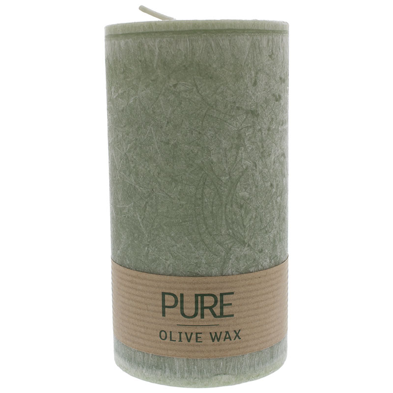 PURE Olive Wax Kerze 130/70 smaragd