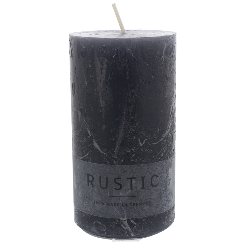 Rustic Kerze 110/60 mm anthrazit Safe Candle