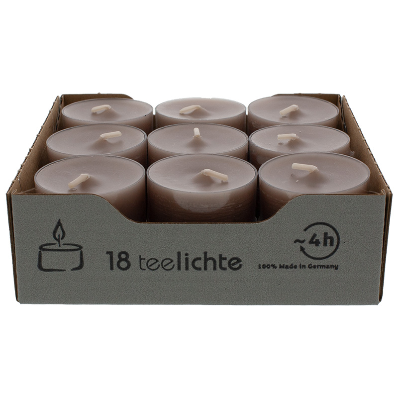 Teelichte stein in transparenter Hülle 18er Pack