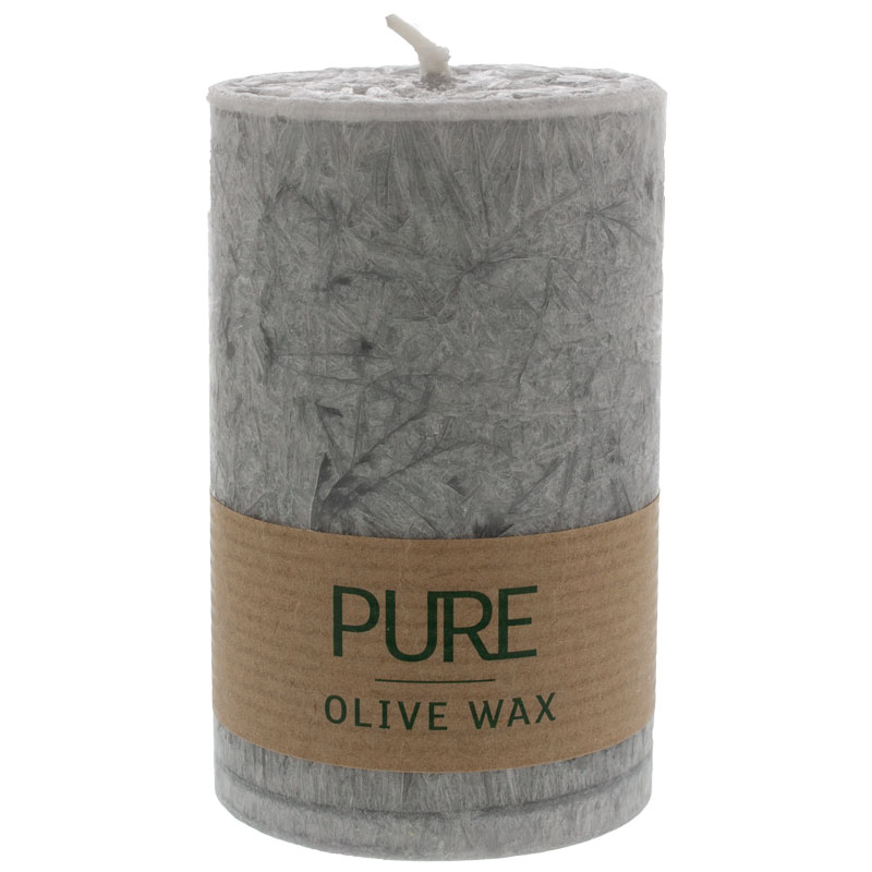 PURE Olive Wax Kerze 90/60 anthrazit