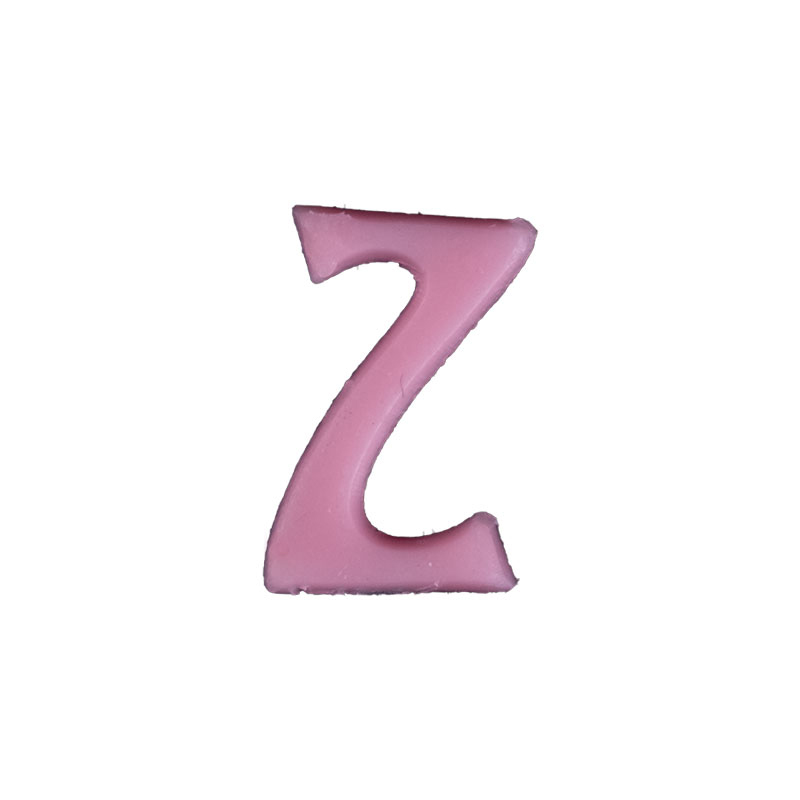 Wachsbuchstabe "Z" 8mm rosa