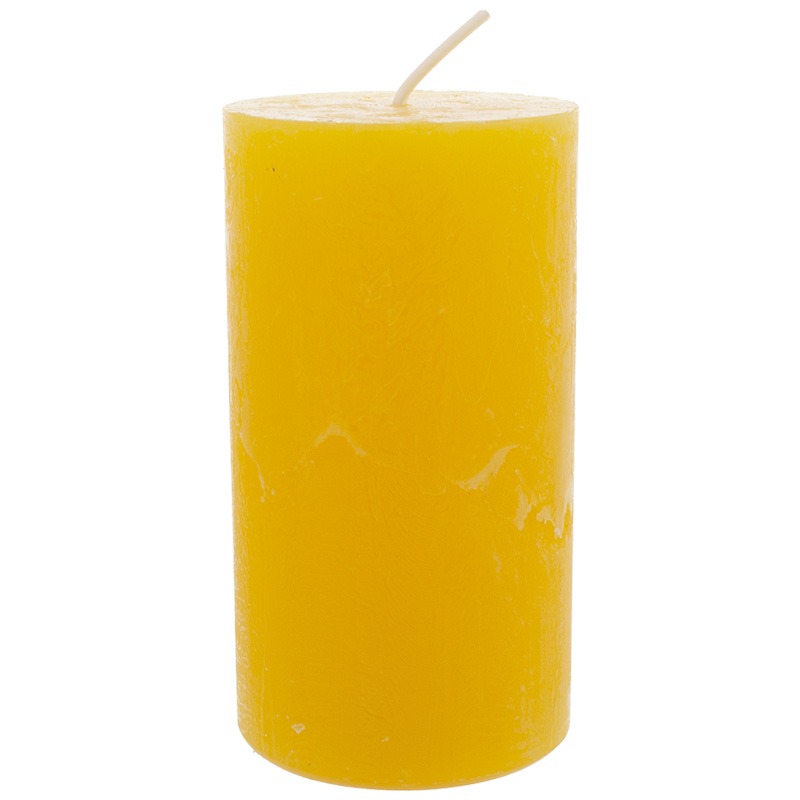 Rustic Kerze 110/60 mm gelb Safe Candle