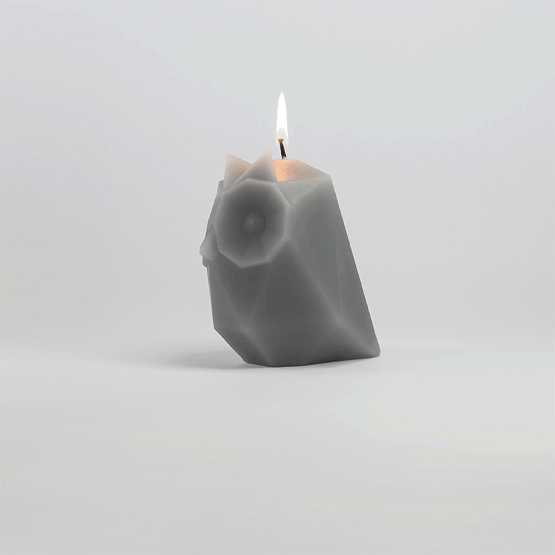 PyroPet Kerze Eule "Ugla" grau PyroPet Kerze Eule "Ugla" grau