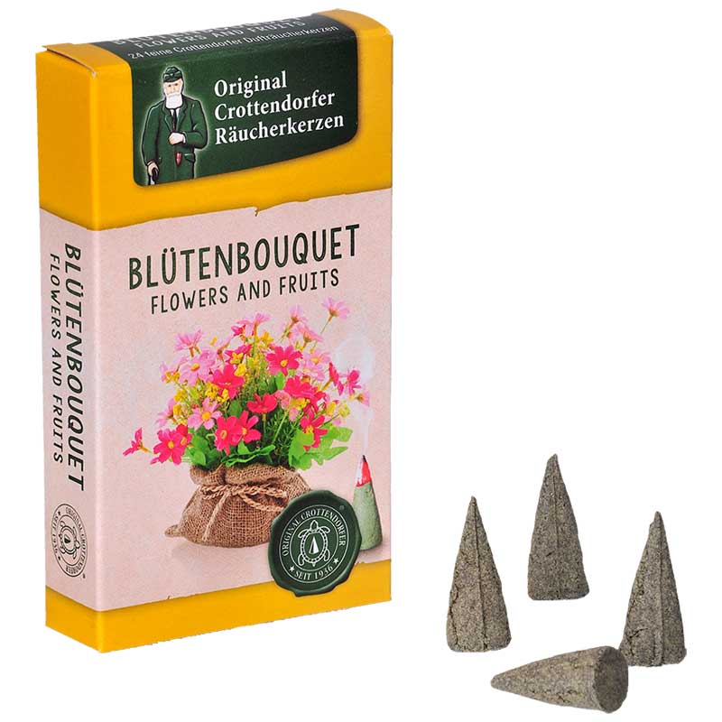 Original Crottendorfer Räucherkerzen "Blütenbouquet" 24er Pack