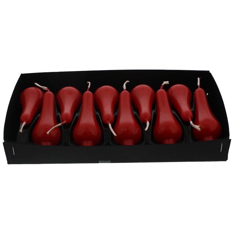 Christbaumkerzen Pariser Lichte rot 10er Pack