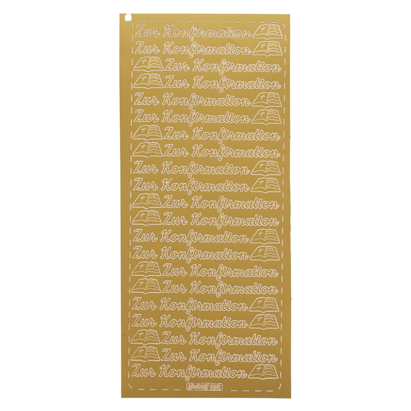 Sticker "Zur Konfirmation" gold