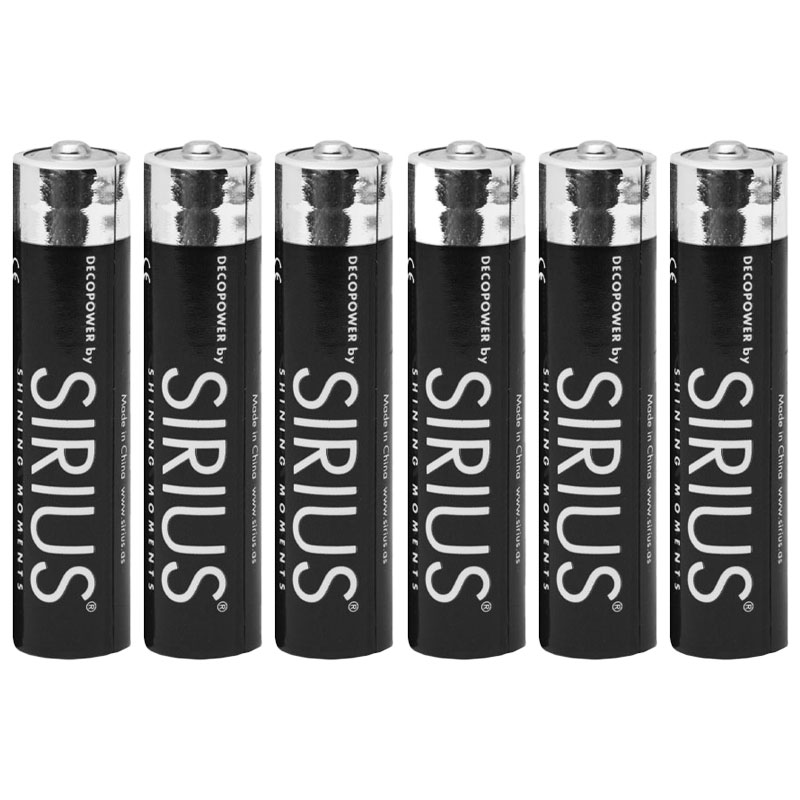 SIRIUS® AAA Batterien 6er Pack