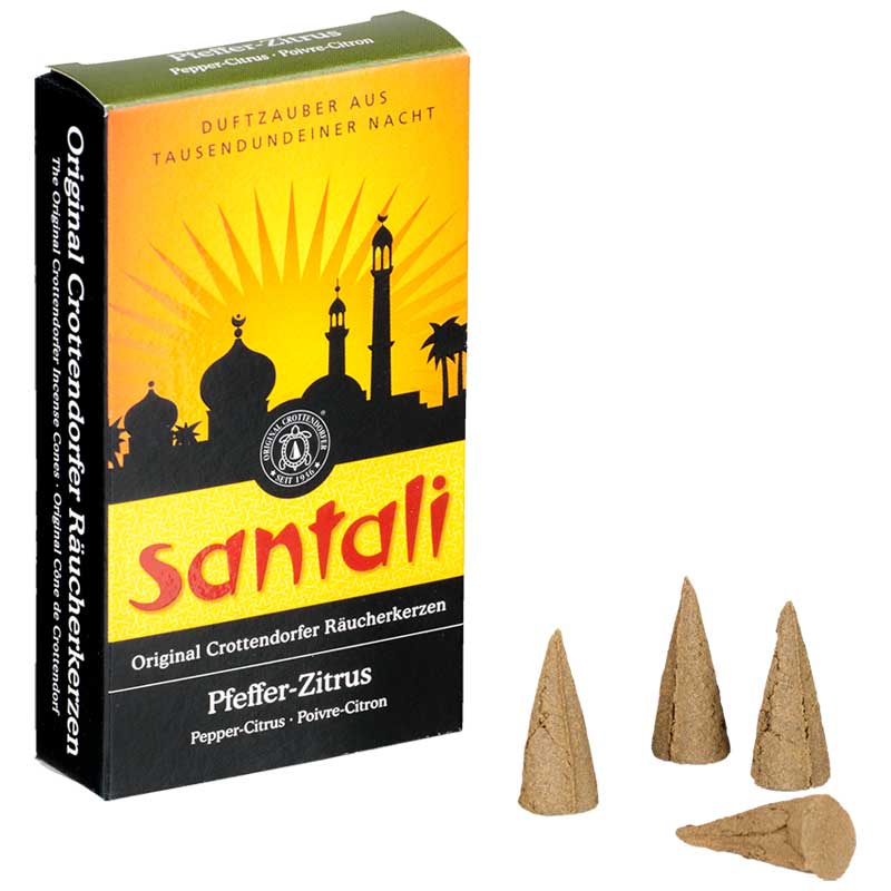Original Crottendorfer Räucherkerzen "Pfeffer-Zitrus" 20er Pack