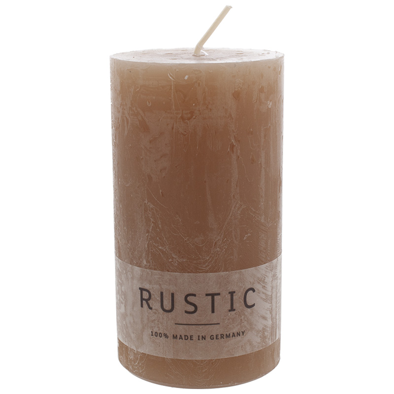 Rustic Kerze 110/60 mm erdnuss Safe Candle