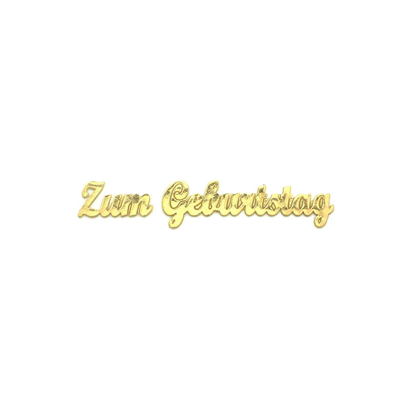 Wachsschriftzug "Zum Geburtstag" gold