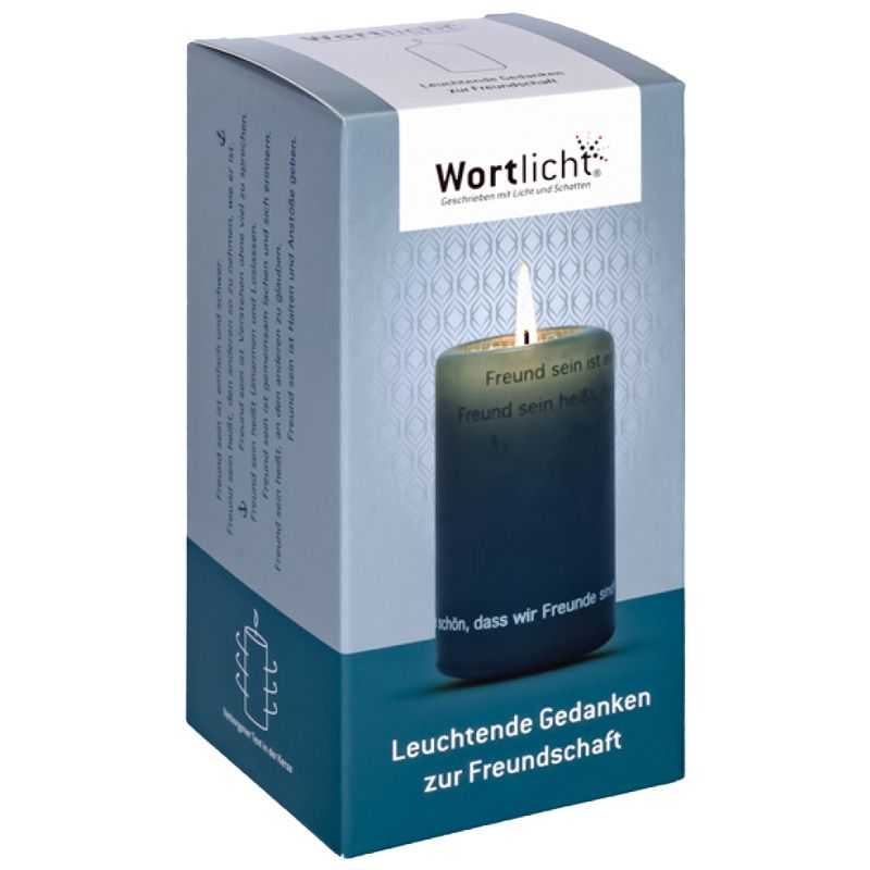 Wortlicht Plus Kerze Zur Freundschaft 221622202800